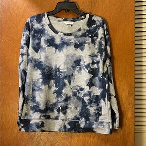 Christopher & Banks Navy and Gray Sweatshirt